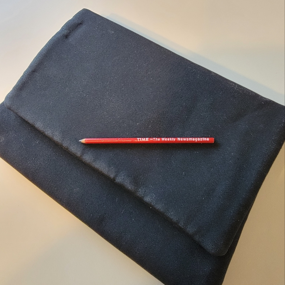 Vintage 60s HL Harry Levin Clutch With Vintage TIME Magazine Advert Pencil
